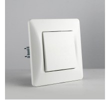 Выключатель одноклавишный, 10А, 220-250V (белый)  201101  SPL