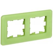 BRITE Рамка 2-ая РУ-2-2-Бр стекло эко грин RE  BR-M22-G-41-K06  IEK
