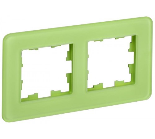 BRITE Рамка 2-ая РУ-2-2-Бр стекло эко грин RE  BR-M22-G-41-K06  IEK