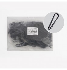 Дюбель-хомут для круглого кабеля (5-10мм), черный (100шт.)  39334  STEKKER