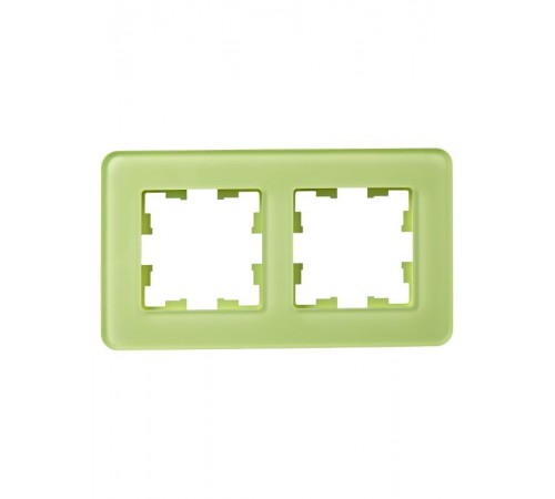 BRITE Рамка 2-ая РУ-2-2-Бр стекло эко грин RE  BR-M22-G-41-K06  IEK