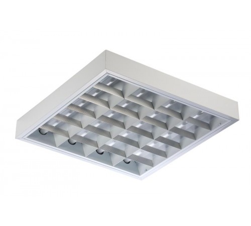 Светильник люминесцентный накладной TL418 W EL 620x620x85мм без ламп IP20 белый  10294  TechnoLux