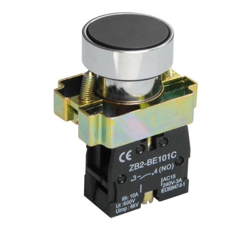 Кнопка управления LAY5-BA21 без подсветки черная 1з   BBT60-BA-K02  IEK