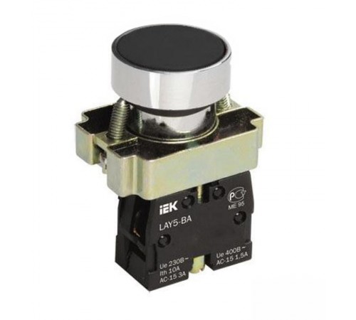 Кнопка управления LAY5-BA21 без подсветки черная 1з   BBT60-BA-K02  IEK