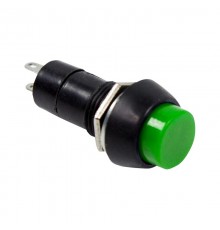 Выключатель-кнопка 250V 1А (2с) (ON)-OFF Б/Фикс зеленая  36-3042  REXANT