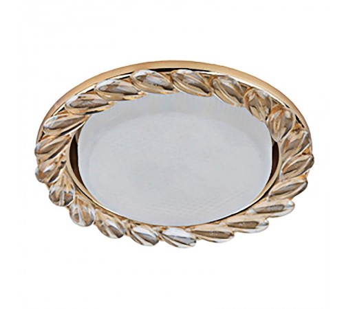 Светильник точечный встраиваемый под лампу DK83 13Вт GX53 золото/прозрачный  Б0020571  ЭРА