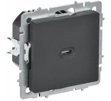 BRITE Роз. USB C 65Вт высокоскор. зар. РЮ12-1-БрГ граф.  BR-U13-065-K53  IEK