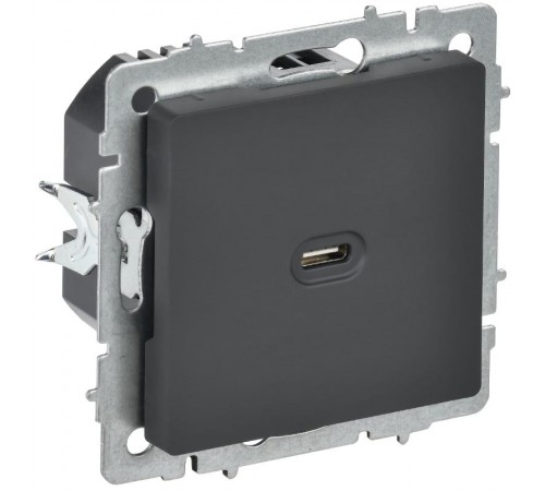 BRITE Роз. USB C 65Вт высокоскор. зар. РЮ12-1-БрГ граф.  BR-U13-065-K53  IEK