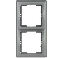 BOLERO антрацит Рамка 2-местная вертикальная РB-2-БА EMB21-K95  IEK