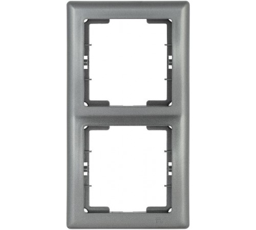 BOLERO антрацит Рамка 2-местная вертикальная РB-2-БА EMB21-K95  IEK