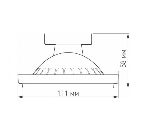 Лампа светодиодная AR111-UNIT-G53-15W- Day4000 (WH, 24 deg, 12V)  026886  Arlight