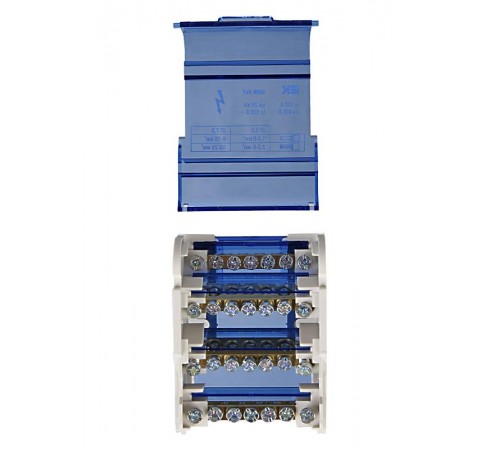 Шины на DIN-рейку в корпусе (кросс-модуль) 3L+PEN 4х7   YND10-4-07-100  IEK