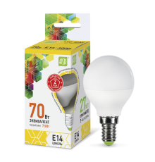 Лампа светодиодная LED-ШАР-standard 7.5Вт 230В Е14 3000К 675Лм  4690612003962  ASD