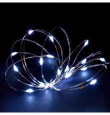 Гирлянда светодиодная роса 2м 20W IP20 прозрачный шнур 0,3м пит от батареек 2AA  LGDB500-2-020-02-T-B-20  IEK