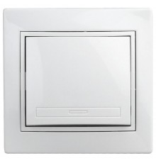1А-101-01 Intro Выключатель, 10А-250В, СУ, Al+Cu, Plano, белый  Б0038593  Intro
