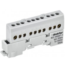 TEKFOR Шина L "фаза" изолированная на универсальном держателе 6х9-10-Ср  TF-NN10-10-KL-K03  IEK