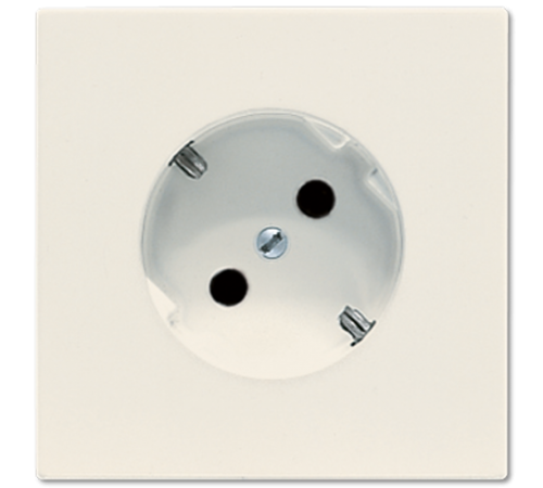 Штепсельная розетка SCHUKO 16A, 250V~ с поворотом на 45°; слоновая кость  LS520-45  Jung