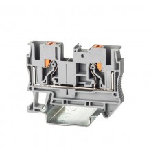 Клемма проходная, зажим push-in, 2 точки подключения, 6 кв.мм, серая  VPR-6-GY  DKC