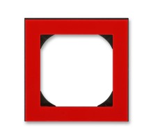 ABB Levit Красный / дымчатый чёрный Рамка одинарная 55х55 для механизмов BJE  3901H-A05510 65  2CHH015510A4065  ABB