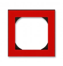 ABB Levit Красный / дымчатый чёрный Рамка одинарная 55х55 для механизмов BJE  3901H-A05510 65  2CHH015510A4065  ABB