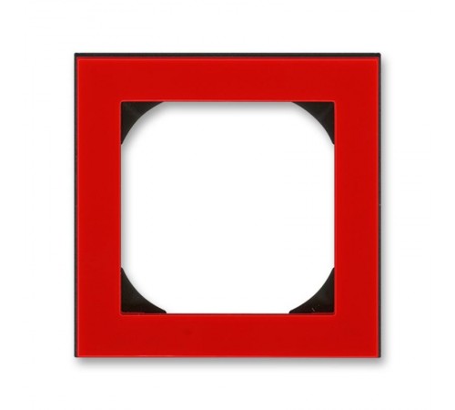 ABB Levit Красный / дымчатый чёрный Рамка одинарная 55х55 для механизмов BJE  3901H-A05510 65  2CHH015510A4065  ABB