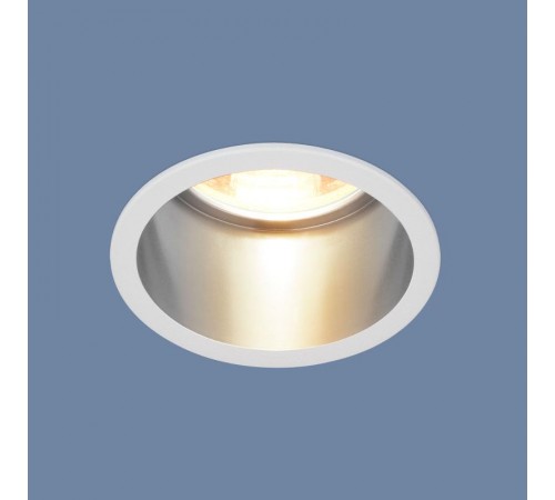 Светильник точечный встраиваемый 7004 MR16 WH/SL белый/серебро  a036621  Elektrostandard