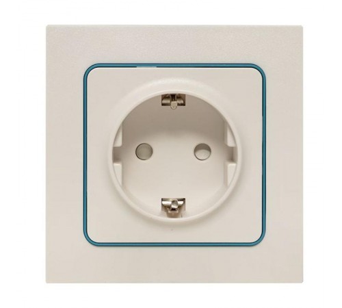 Стокгольм Механизм Розетки 1-местной с/з 16А в/к белый с защ. штор. EKF PROxima  EYR16-028-20  EKF