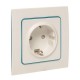 Стокгольм Механизм Розетки 1-местной с/з 16А в/к белый с защ. штор. EKF PROxima  EYR16-028-20  EKF