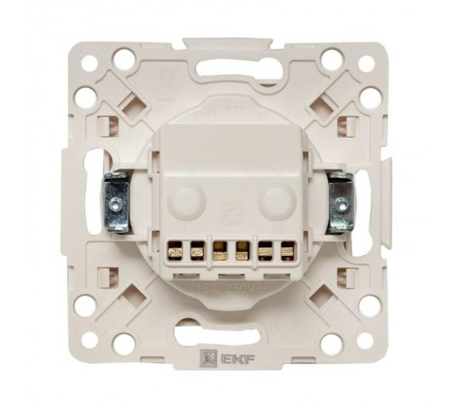 Стокгольм Механизм Розетки 1-местной с/з 16А в/к белый с защ. штор. EKF PROxima  EYR16-028-20  EKF