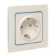 Стокгольм Механизм Розетки 1-местной с/з 16А в/к белый с защ. штор. EKF PROxima  EYR16-028-20  EKF