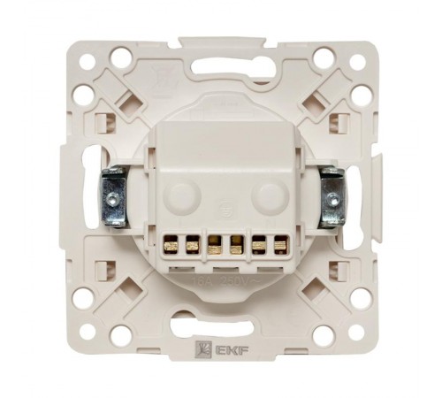 Стокгольм Механизм Розетки 1-местной с/з 16А в/к белый с защ. штор. EKF PROxima  EYR16-028-20  EKF