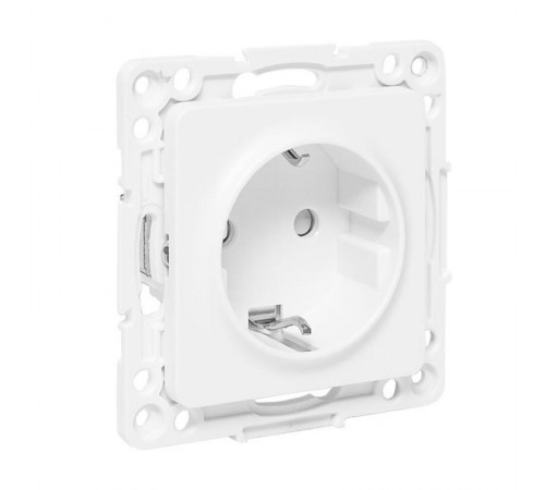 Стокгольм Механизм Розетки 1-местной с/з 16А в/к белый с защ. штор. EKF PROxima  EYR16-028-20  EKF