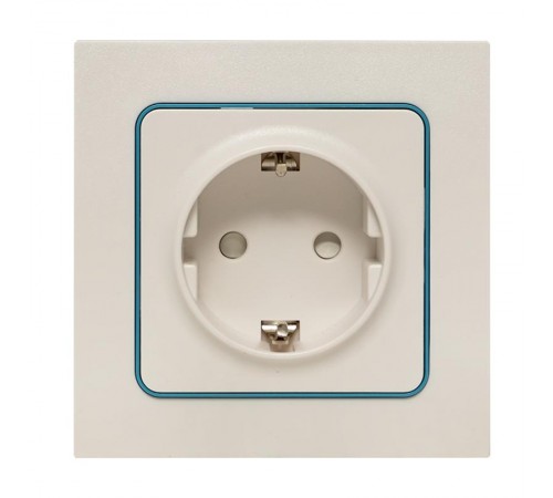 Стокгольм Механизм Розетки 1-местной с/з 16А в/к белый с защ. штор. EKF PROxima  EYR16-028-20  EKF