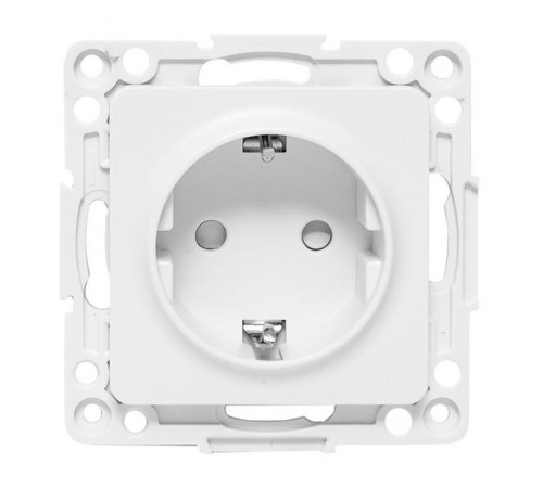 Стокгольм Механизм Розетки 1-местной с/з 16А в/к белый с защ. штор. EKF PROxima  EYR16-028-20  EKF