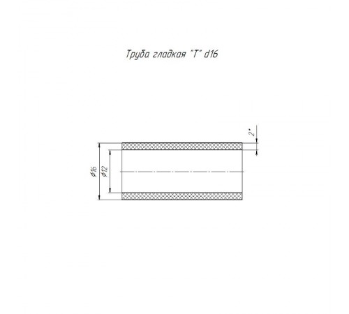Труба гладкая ПНД 3-х метровая 16т черная (2,0мм) (150м/уп)  PR14.0100  Промрукав