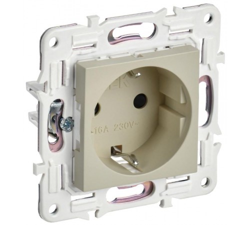 SKANDY Розетка с з/к/ш 16А б/к SK-R06B бежевый  SK-R14-16-1-K10  IEK