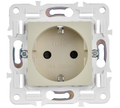 SKANDY Розетка с з/к/ш 16А б/к SK-R06B бежевый  SK-R14-16-1-K10  IEK