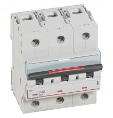 Выключатель автоматический трехполюсный DX3 40A C 36кА (4,5 мод)  410025  Legrand