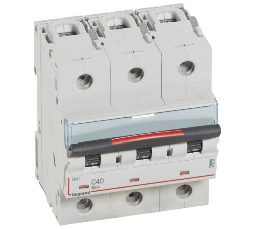 Выключатель автоматический трехполюсный DX3 40A C 36кА (4,5 мод)  410025  Legrand