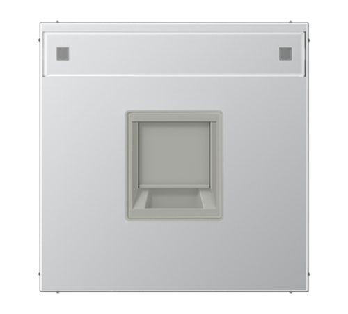 Плата (фиксация защёлкиванием) с полем для надписи для одного модуля; металл; алюминий AL1969-1NAWE Jung