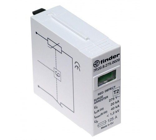 Cменный модуль для Устройств защиты от импульсных перенапряжений; варистор (275В AC)  7P1082750012  Finder