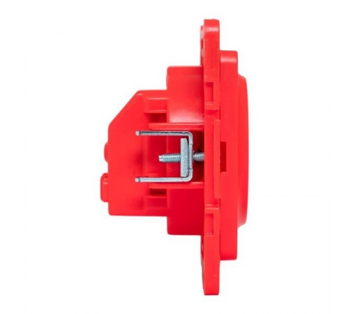 Стокгольм Механизм Розетки 1-местной с/з 16А винтовые клеммы красный с защ. штор.  EYR16-028-30  EKF