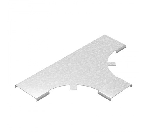 Крышка к Т-отводу плавному универсальному к лотку 300, толщ. 1,2 мм, Сендзимир цинк  КТТРП-300-1,2-R100-СЦ  Ostec