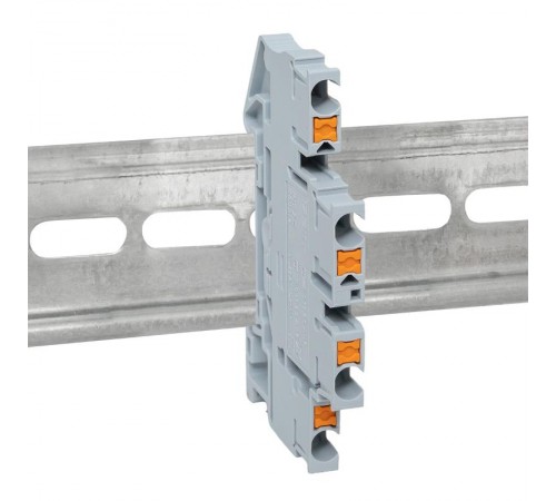 Клеммная колодка пружинная двухуровневая 2.5 Push-in серая PIT-2,5-double  EKF