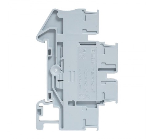 Клеммная колодка пружинная двухуровневая 2.5 Push-in серая PIT-2,5-double  EKF