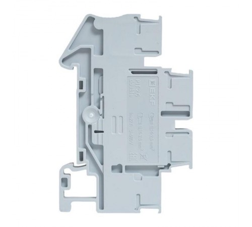 Клеммная колодка пружинная двухуровневая 2.5 Push-in серая PIT-2,5-double  EKF