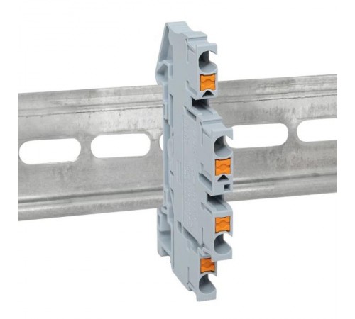 Клеммная колодка пружинная двухуровневая 2.5 Push-in серая PIT-2,5-double  EKF