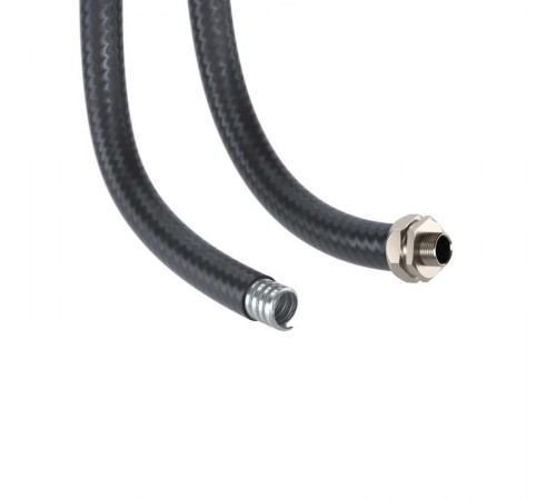 Металлорукав DN 15мм в гладкой PU оболочке, Dвн 15,5 мм, Dнар 21,0мм,50м, цвет черный  607PU16N  DKC