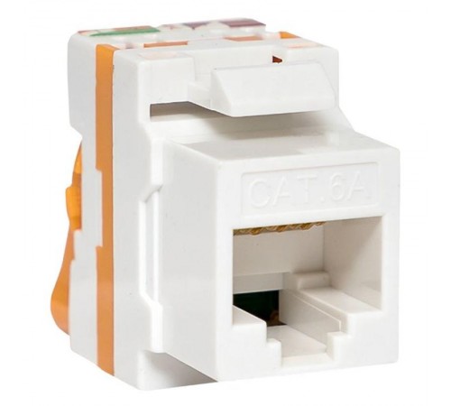 Модуль Keystone TERACOM CS Cat.6A неэкранированный 110 IDC 180 градусов самозажимной (Toolless) оранжевый  TRCS-KSTN-RT180-6AUTP-OR  EKF