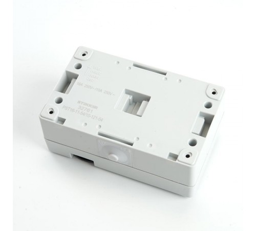 PST16-11-54/10-121-54 Блок розетка 1-мест с/з, 250В, 16А+выкл 2-клав 1-полюс дл 2-х цепей, 250В, 10А  32761  STEKKER